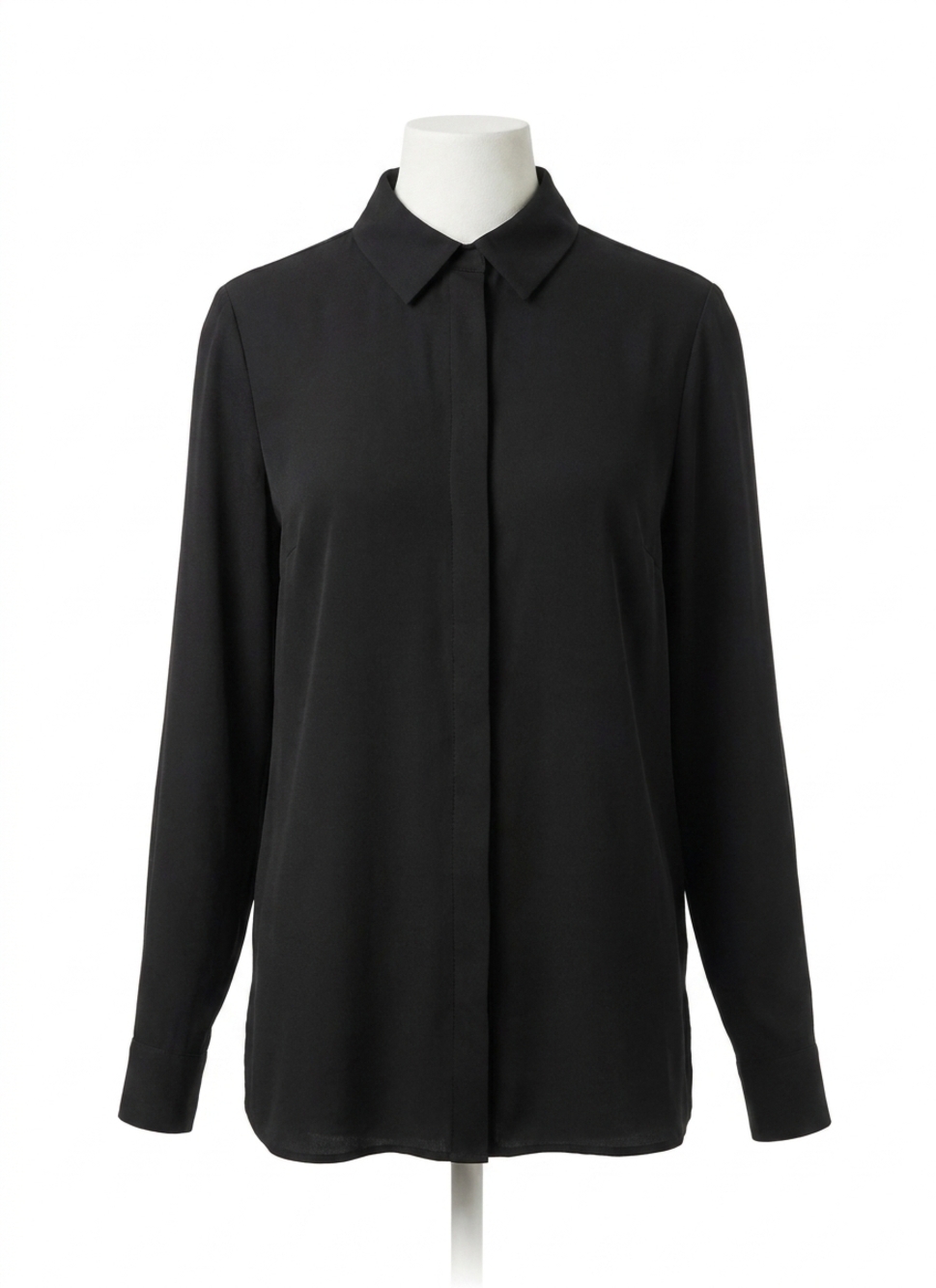 NEW LYSSE connie micro beaded button down shirt in black